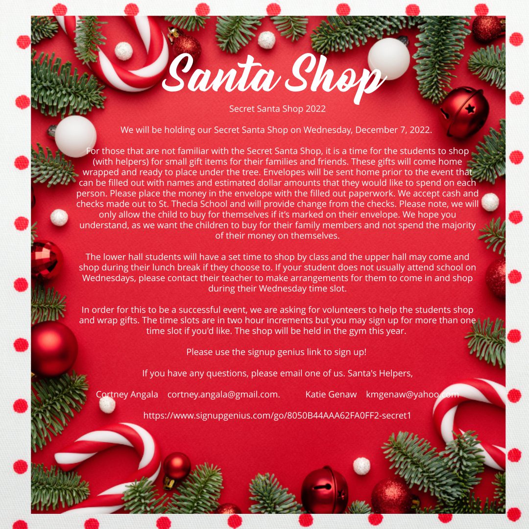 Santa Shop – St. Thecla School