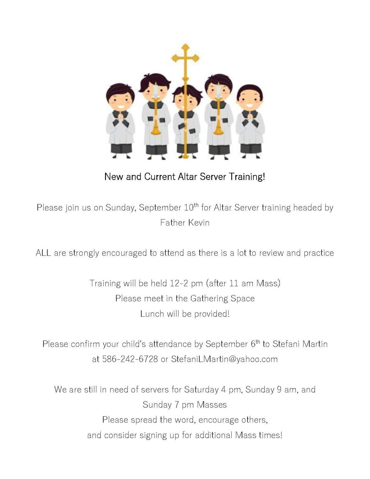 Altar Serving – St. Thecla School
